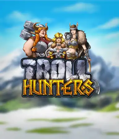 Enter the realm of "Troll Hunters," where fierce Viking warriors are poised to confront their foes. The logo shows a pair of Vikings, male and female, equipped with weapons, with a cold mountainous backdrop. They exude bravery and might, capturing the spirit of the game's adventurous theme.